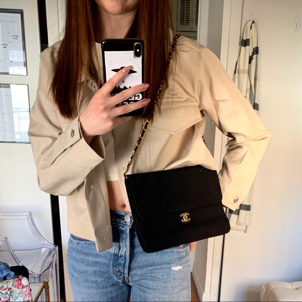 Vintage Chanel Black Quilted Bag